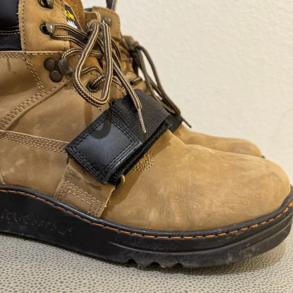 Cougar Paws Men’s Roofing Ankle Boots Nubuck Leather Lace-Up Brown/Black 13 CPPP
